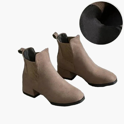 Bottines Chelsea Femme Élégantes à Talon Bloc pour Usage Quotidien et Urbain