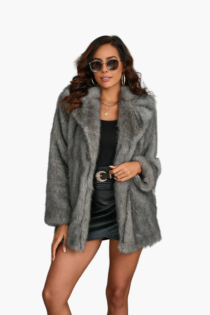 Cappotto donna chic stile urbano elegante per l'inverno