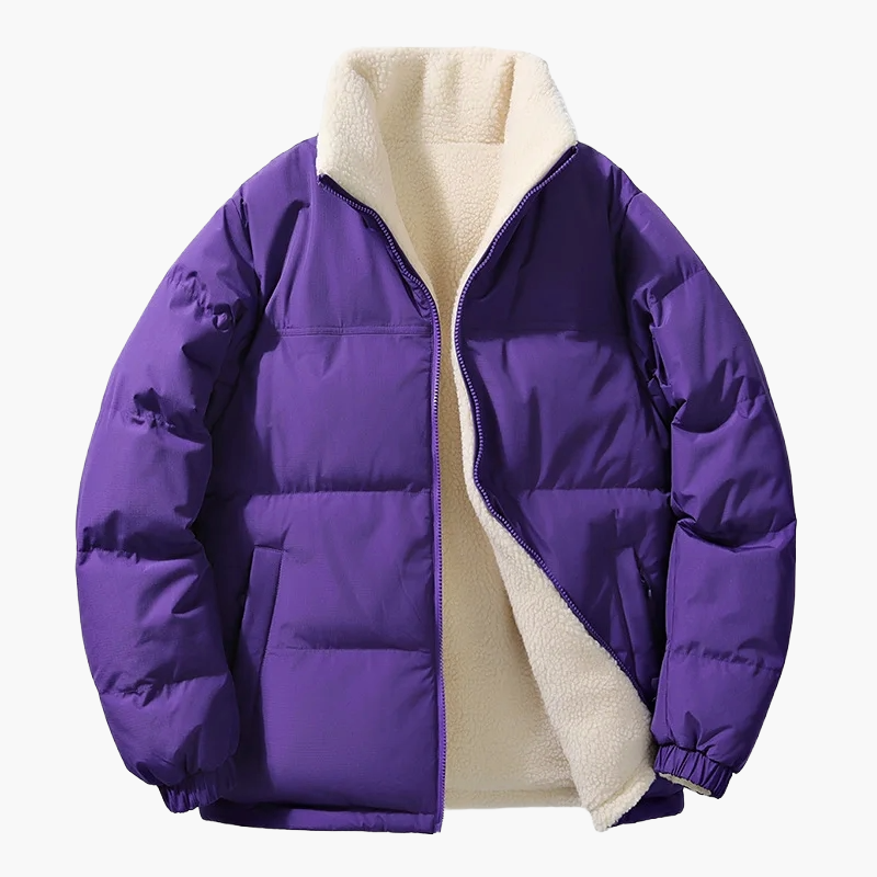 Chaqueta acolchada para hombre estilo urbano corte holgado con forro cálido