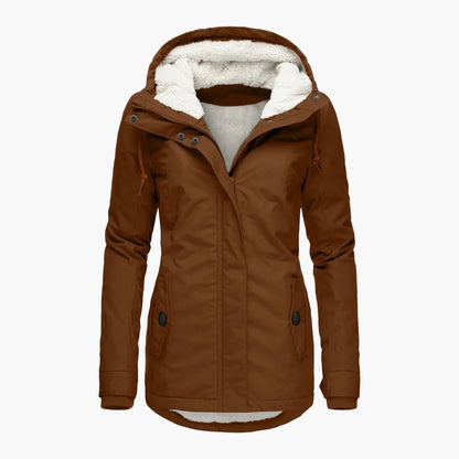 Chaqueta de Invierno para Mujer Estilo Urbano con Capucha Forrada – Elegancia Diaria y Confort Térmico