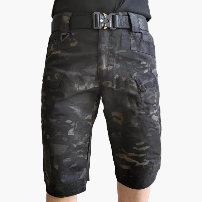 Shorts Tactiques Imperméables Homme Style Militaire Multi-Poches pour Randonnée et Activités Extérieures