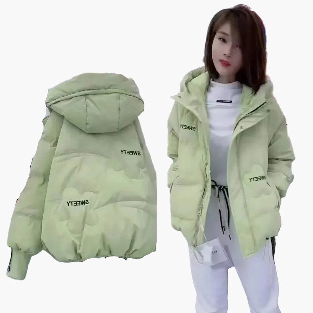 Chaqueta de invierno casual para mujer con capucha, estilo urbano, ideal para clima frío