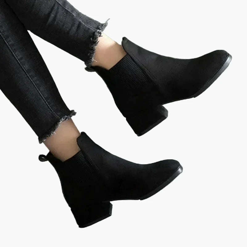 Bottines Chelsea Femme Élégantes à Talon Bloc pour Usage Quotidien et Urbain