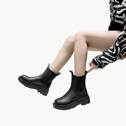 Stivaletti Chelsea con suola spessa da donna, stile urbano e alla moda