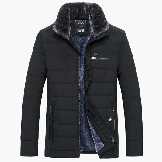 Men's quilted jacket urban style with fur collar – Ideal for winter and mid-season