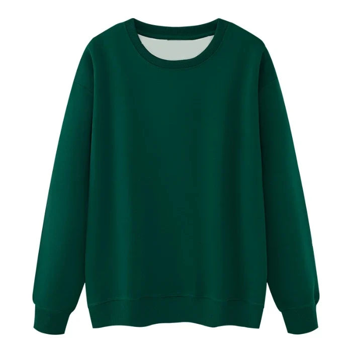 Herren-Sweatshirt mit Rundhalsausschnitt, Fleece-Futter und langen Ärmeln