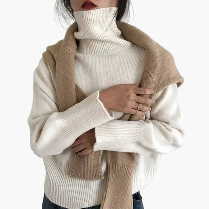 Lös polotröja i avslappnad stil för kvinnor – chic och bekväm look för höst och vinter