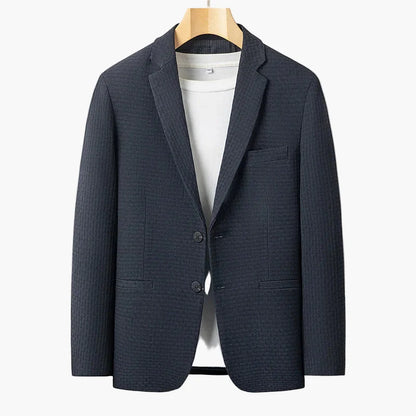 Avslappnad herrblazer i mångsidig urban stil för affärer och vardag