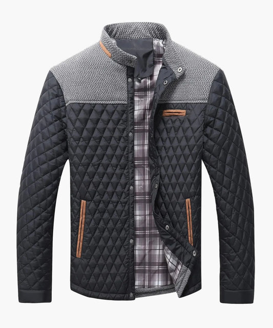 Men's quilted bomber-style casual jacket for autumn and winter