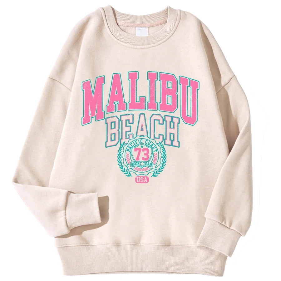 Unisex rundhalsad sweatshirt med bokstavstryck i ledig stil