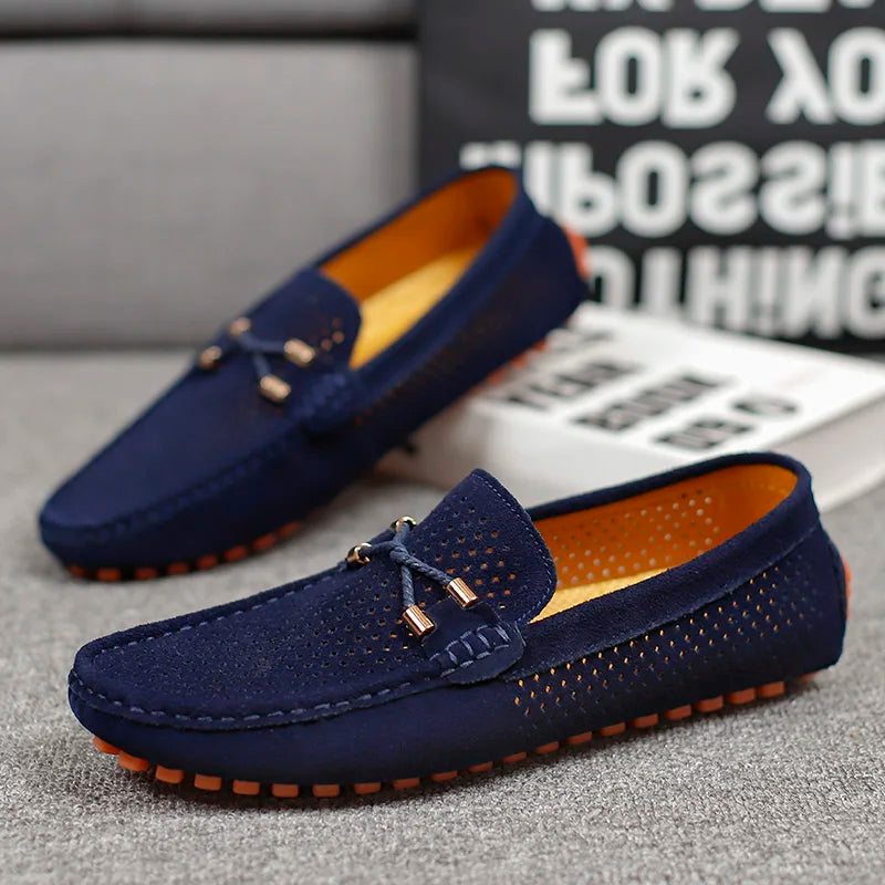 Elegante slip-on loafers for menn i casual chic stil