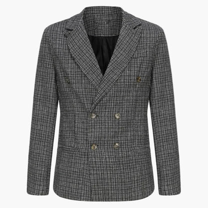 Elegante dubbele herenjas in zakelijke stijl – Modern en verfijnd