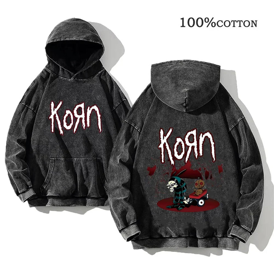Sweat à Capuche Noir Décontracté à Imprimés Graphiques Variés