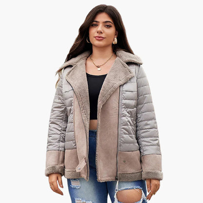 Chaqueta de invierno para mujer talla grande estilo urbano casual