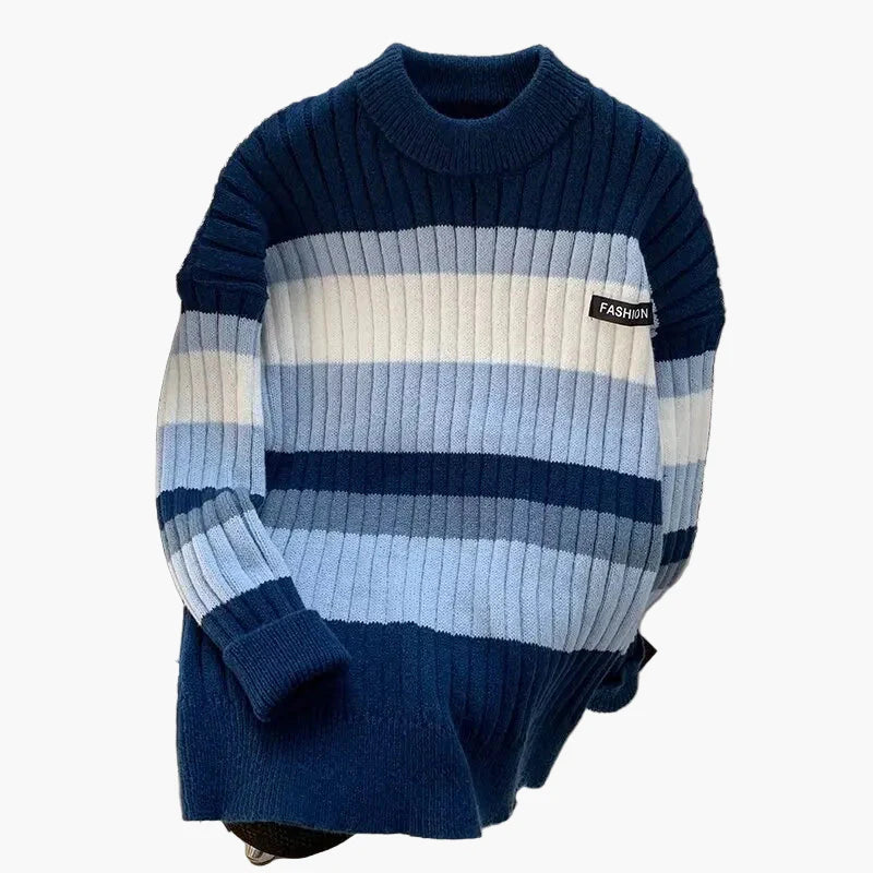 Modern randig herrtröja, urban stil och vardagskomfort