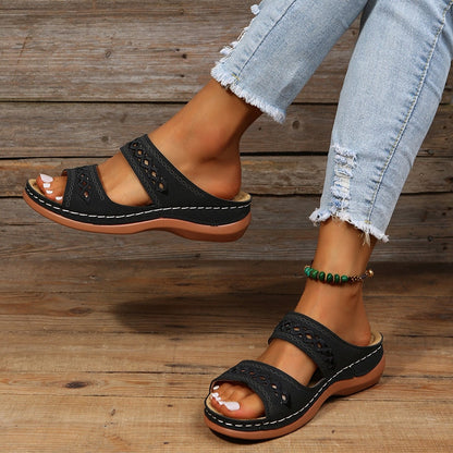 Sandalia ortopédica estética retro