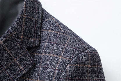 Avslappnad herrblazer med rutig mönster – Elegant stil för affärer och vardag