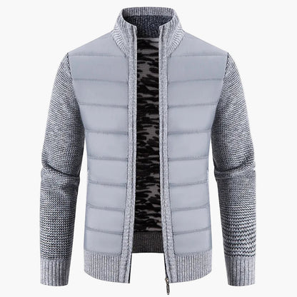Men's casual urban style long-sleeve jacket with zipper closure