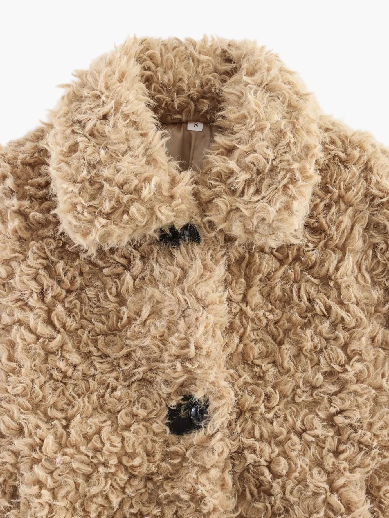 Chaqueta corta para mujer estilo peluche elegante y a la moda para el invierno