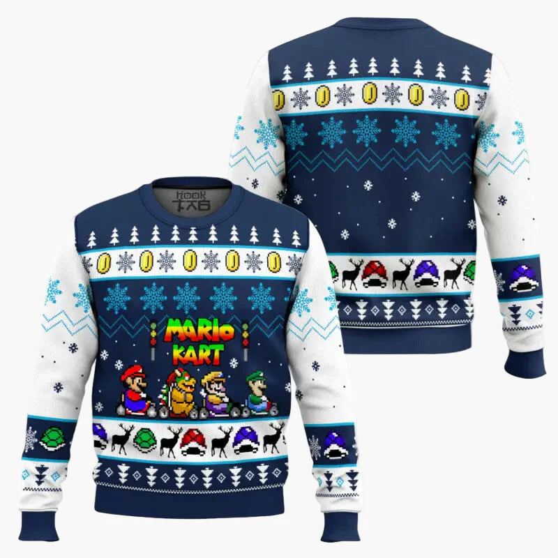 Unisex retro gaming style sweatshirt Super Mario Bros – Original sweater for video game fans