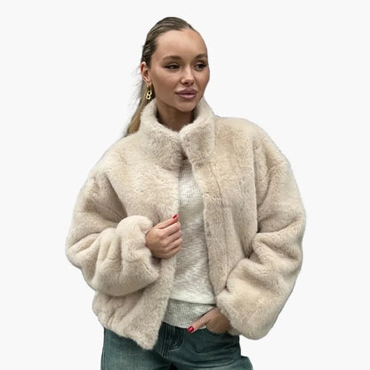 Chaqueta de mujer elegante estilo urbano corte oversize para el invierno