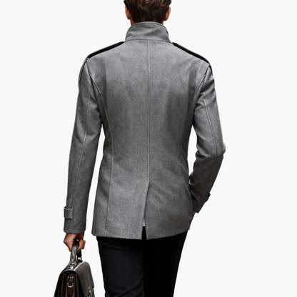 Cappotto caban elegante da uomo, stile urbano chic, perfetto per l'inverno
