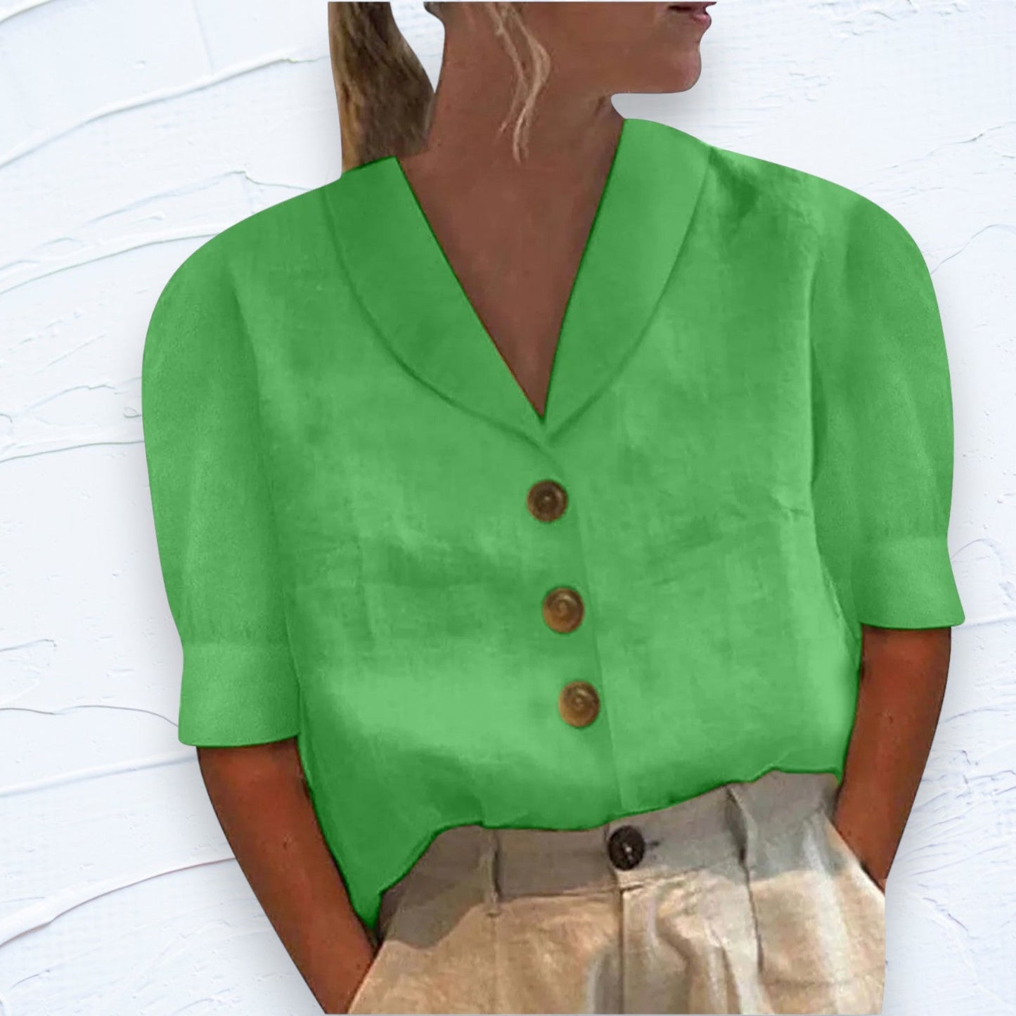 Chemise Respirante à Col en V pour Femmes