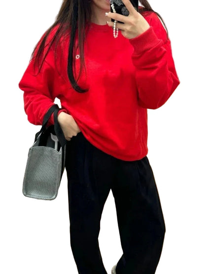 Lös sweatshirt för kvinnor i urban avslappnad stil