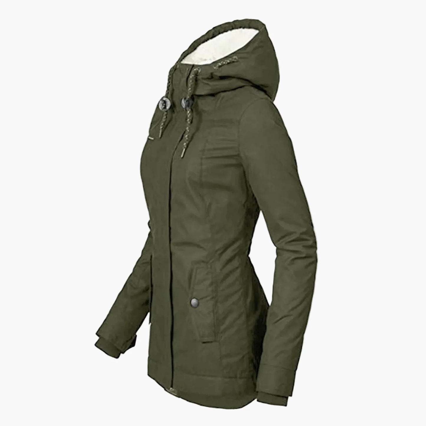 Chaqueta de Invierno para Mujer Estilo Urbano con Capucha Forrada – Elegancia Diaria y Confort Térmico