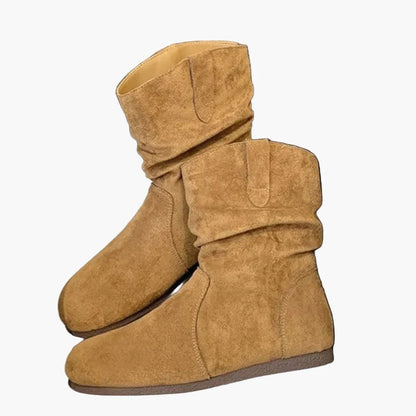 Flat women's boots casual style for autumn and winter