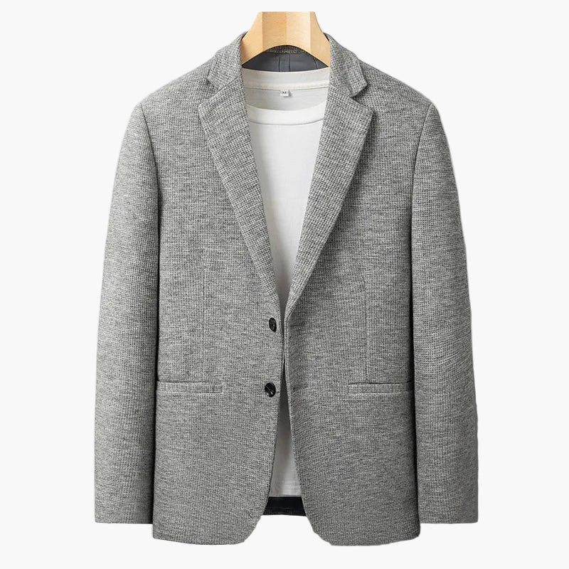 Avslappnad herrblazer i mångsidig urban stil för affärer och vardag