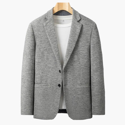 Avslappnad herrblazer i mångsidig urban stil för affärer och vardag