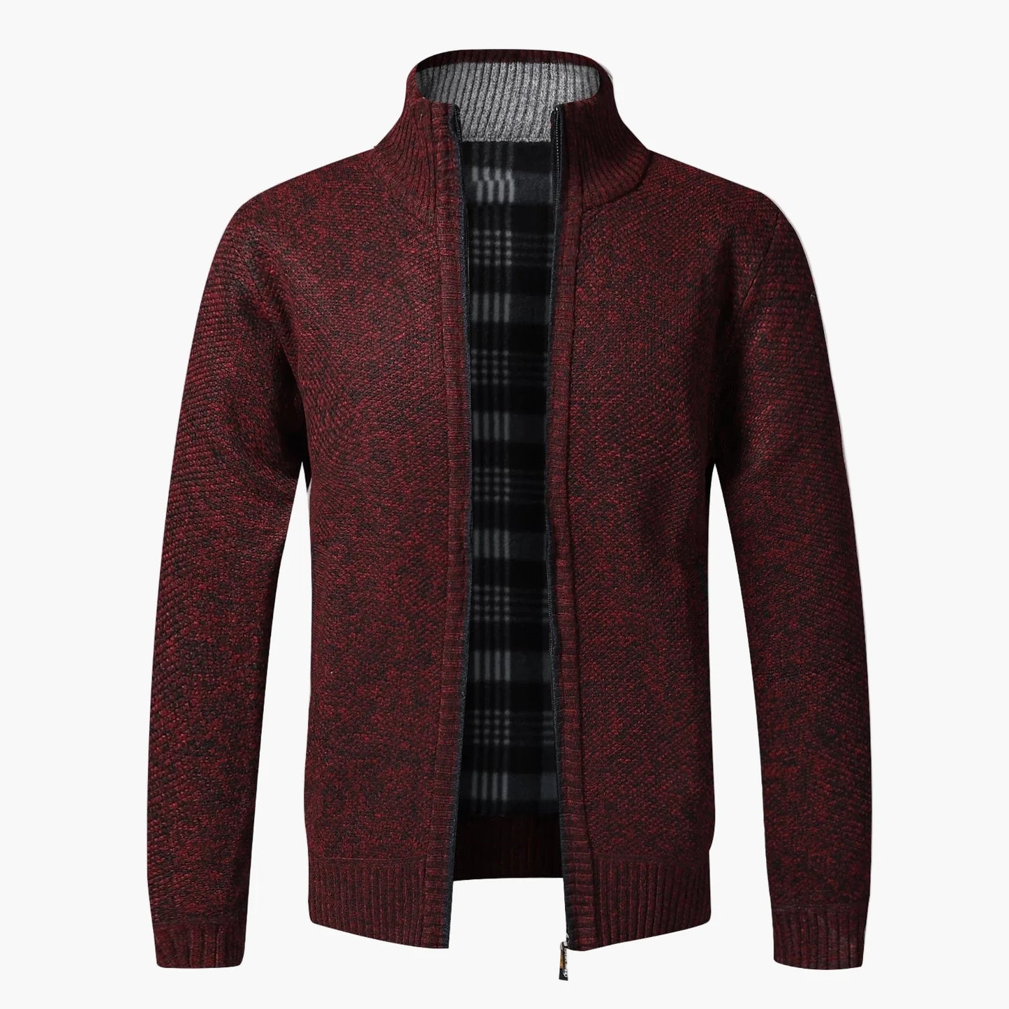 Męski sweter bez rękawów w stylu casual z zamkiem na jesień i zimę