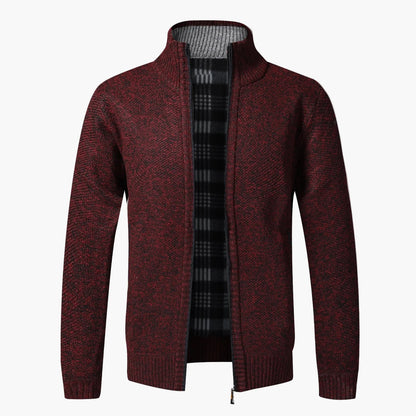 Męski sweter bez rękawów w stylu casual z zamkiem na jesień i zimę