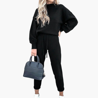 Dwuczęściowy zestaw damski styl casual chic na czas wolny i do miasta