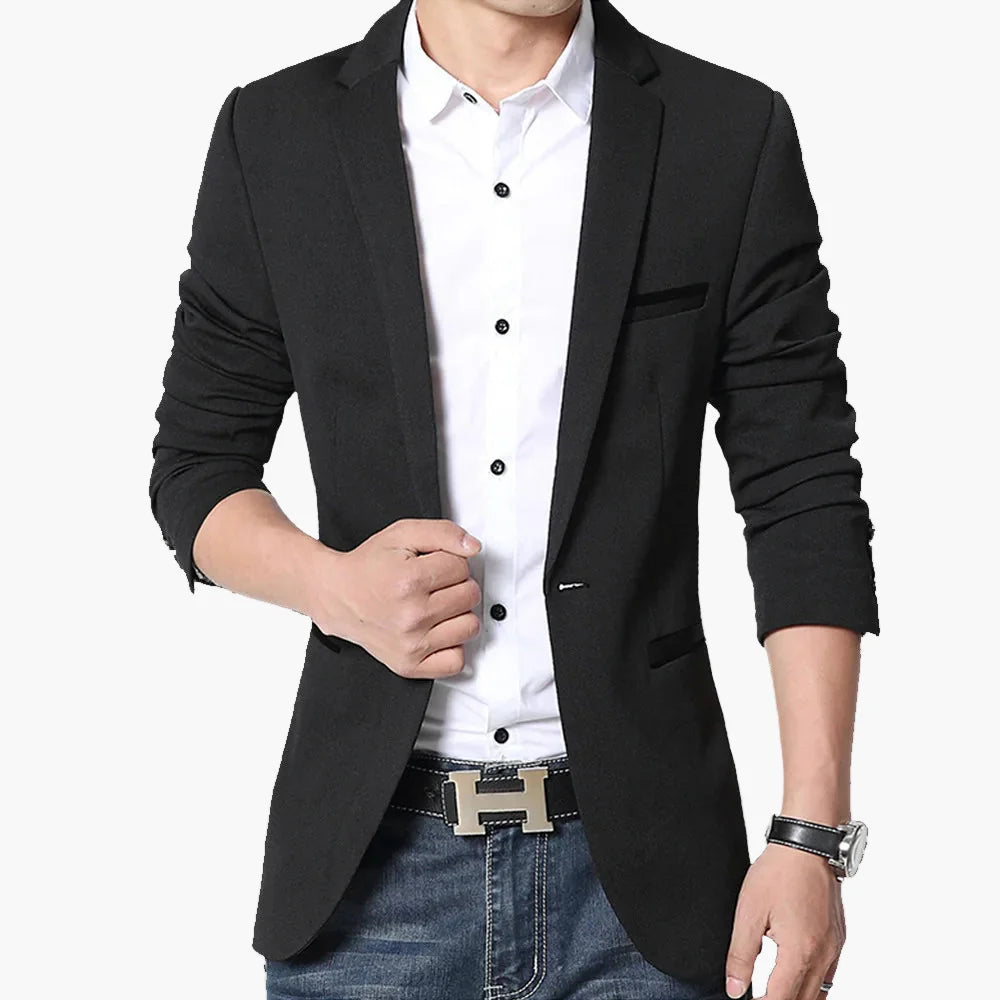 Avslappnad herrblazer – modern och elegant stil för affärer eller fritid