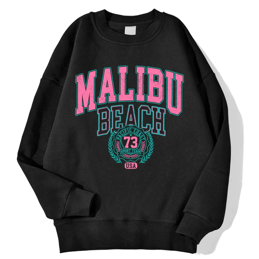 Unisex rundhalsad sweatshirt med bokstavstryck i ledig stil
