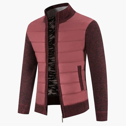 Men's casual urban style long-sleeve jacket with zipper closure