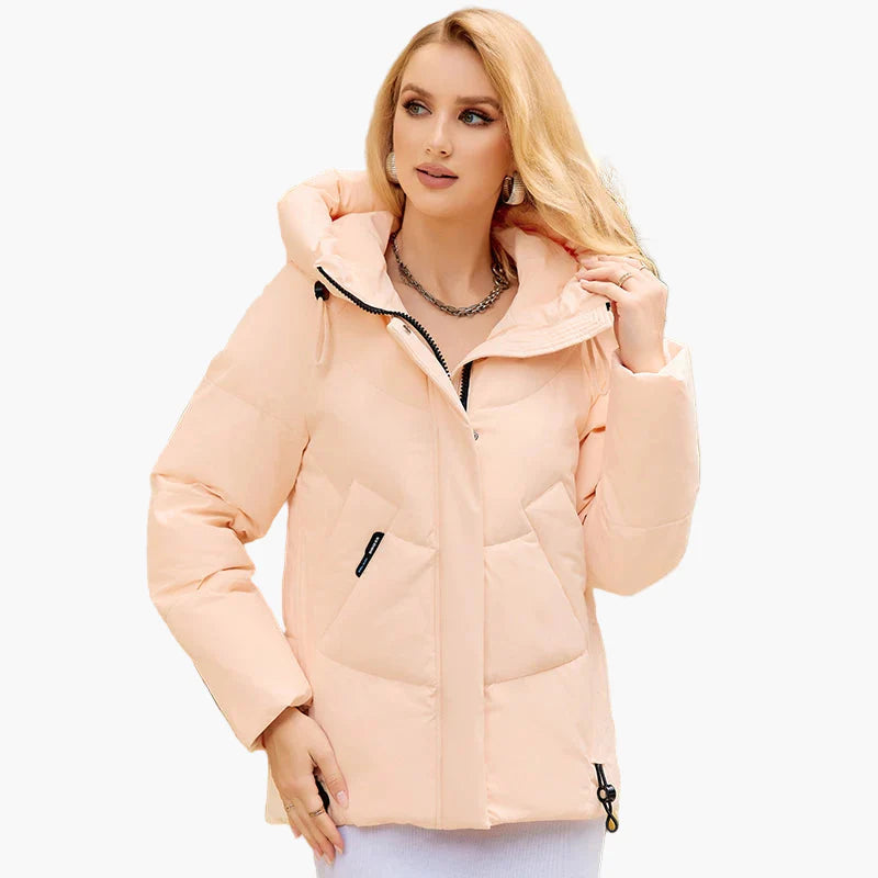 Chaqueta de invierno acolchada con capucha para mujer, estilo urbano y moderno