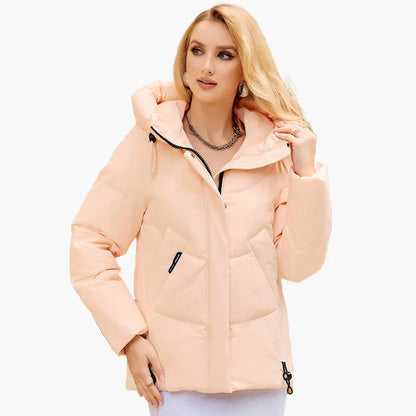 Chaqueta de invierno acolchada con capucha para mujer, estilo urbano y moderno
