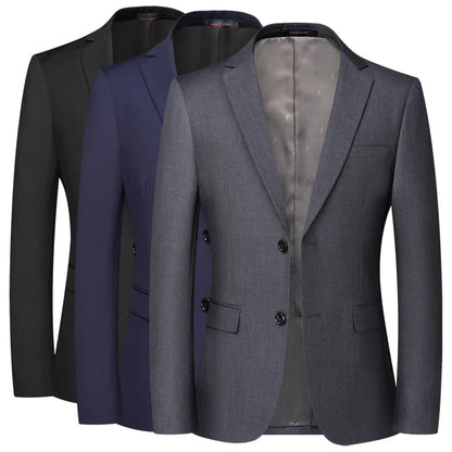 Elegant men's two-button suit jacket for business and ceremonies