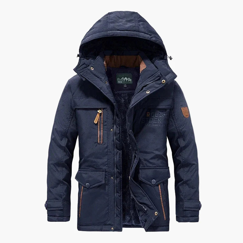 Heren winterjas outdoor stijl waterdicht met capuchon – ideaal voor wandelen en vrije tijd