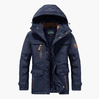 Heren winterjas outdoor stijl waterdicht met capuchon – ideaal voor wandelen en vrije tijd