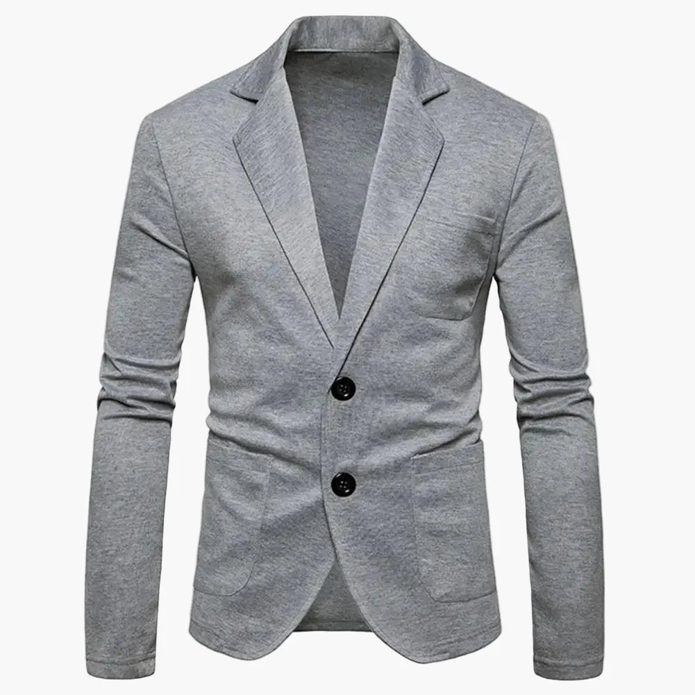 Avslappnad herrblazer i modern stil för affärer eller fritid
