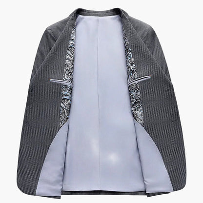 Giacca da uomo elegante stile business, taglio moderno, ideale per ufficio ed eventi formali