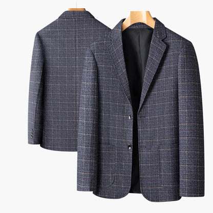 Avslappnad herrblazer med rutig mönster – Elegant stil för affärer och vardag