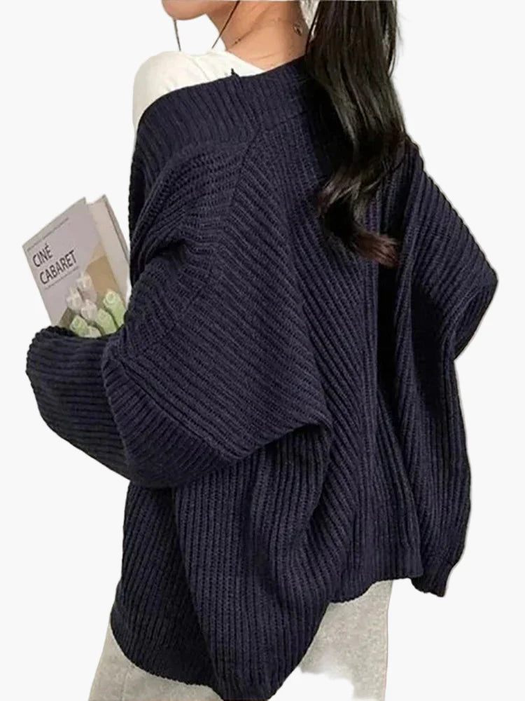 Luźny damski kardigan w stylu casual, modny na co dzień