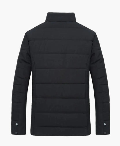 Chaqueta acolchada para hombre estilo urbano con cuello de piel – Ideal para el invierno y la temporada intermedia
