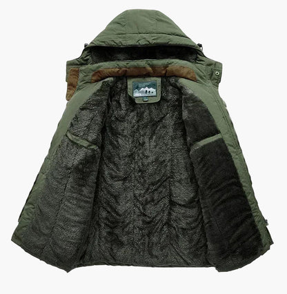 Men's Military Style Hooded Winter Jacket – Casual Fit, Ideal for Outdoor and Adventure