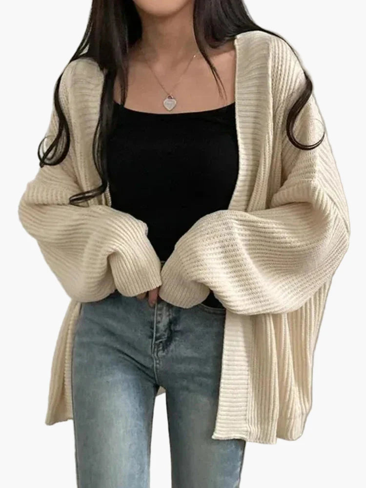 Luźny damski kardigan w stylu casual, modny na co dzień